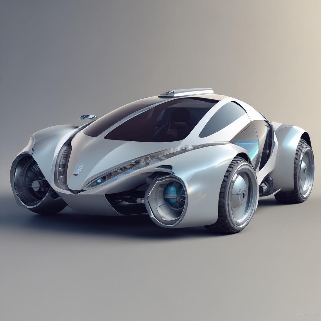 3D model of a futuristic vehicle