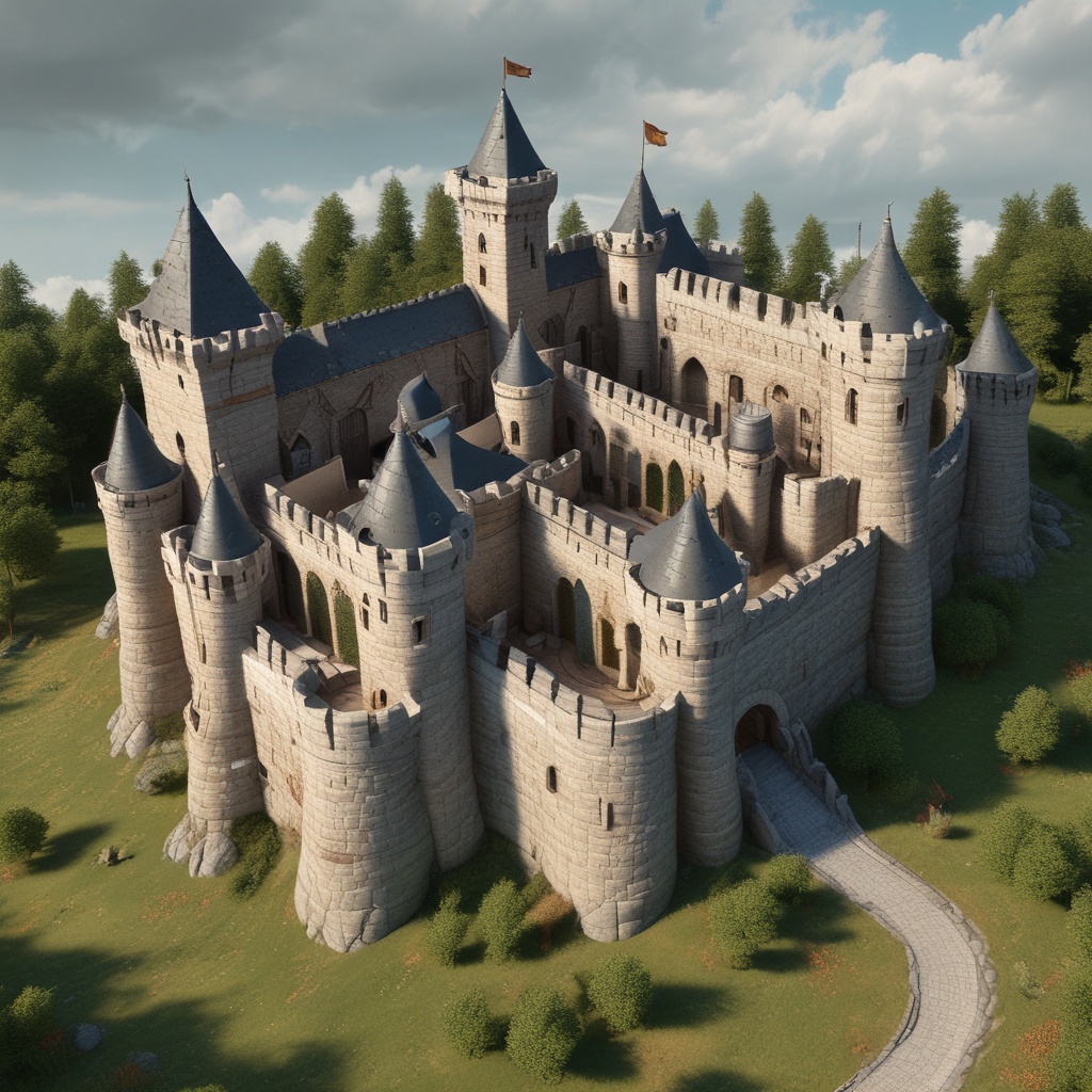 3D model of a medieval castle