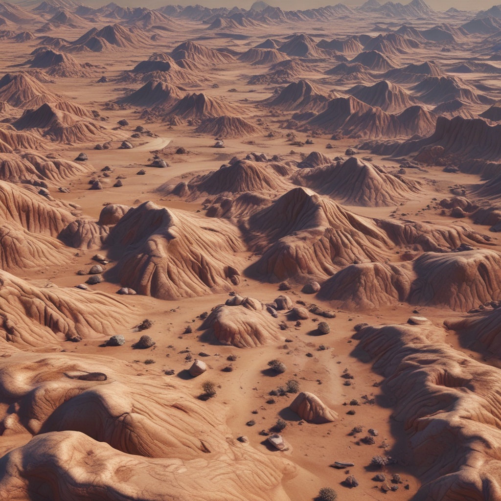 3D model of an alien landscape